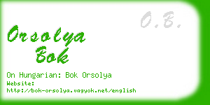 orsolya bok business card